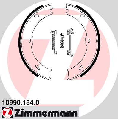 Комплект тормозных колодок, стояночная тормозная система   10990.154.0   ZIMMERMANN