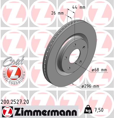Тормозной диск   200.2527.20   ZIMMERMANN