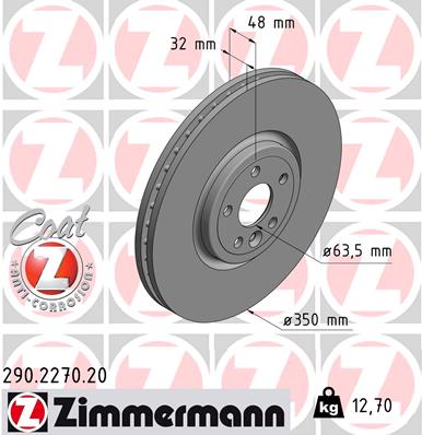 Тормозной диск   290.2270.20   ZIMMERMANN