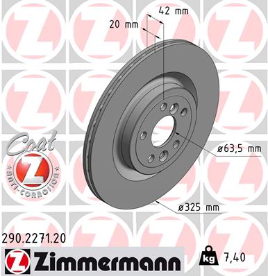 Тормозной диск   290.2271.20   ZIMMERMANN
