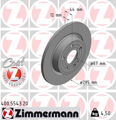 Гальмівний диск   400.5543.20   ZIMMERMANN