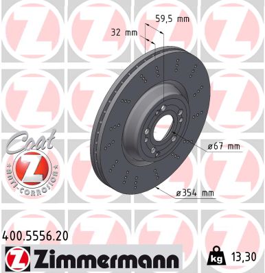 Гальмівний диск   400.5556.20   ZIMMERMANN