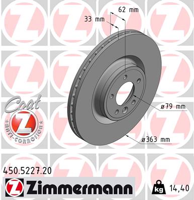 Тормозной диск   450.5227.20   ZIMMERMANN