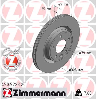 Тормозной диск   450.5228.20   ZIMMERMANN