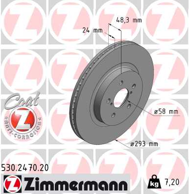 Тормозной диск   530.2470.20   ZIMMERMANN