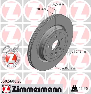 Тормозной диск   550.5600.20   ZIMMERMANN