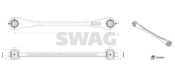 Рычаг независимой подвески колеса, подвеска колеса   33 11 0145   SWAG