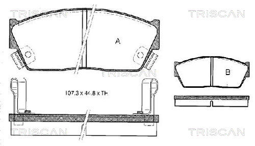 Комплект тормозных колодок, дисковый тормоз   8110 10080   TRISCAN