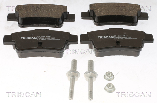 Комплект тормозных колодок, дисковый тормоз   8110 10567   TRISCAN