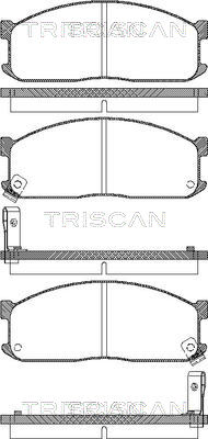 Комплект гальмівних накладок, дискове гальмо   8110 10873   TRISCAN