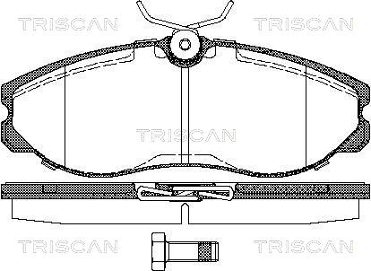 Комплект тормозных колодок, дисковый тормоз   8110 14174   TRISCAN