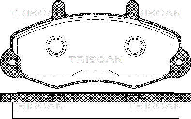 Комплект гальмівних накладок, дискове гальмо   8110 16969   TRISCAN