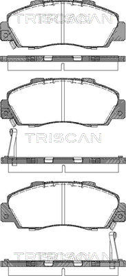 Комплект гальмівних накладок, дискове гальмо   8110 17009   TRISCAN