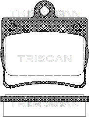 Комплект гальмівних накладок, дискове гальмо   8110 23016   TRISCAN