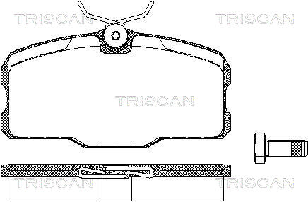 Комплект гальмівних накладок, дискове гальмо   8110 23035   TRISCAN