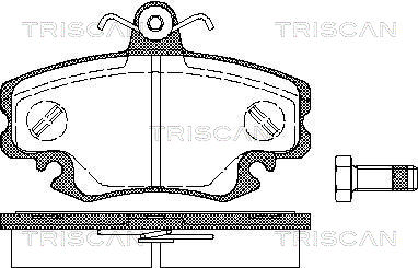 Комплект тормозных колодок, дисковый тормоз   8110 25010   TRISCAN