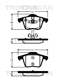 Комплект тормозных колодок, дисковый тормоз   8110 27011   TRISCAN