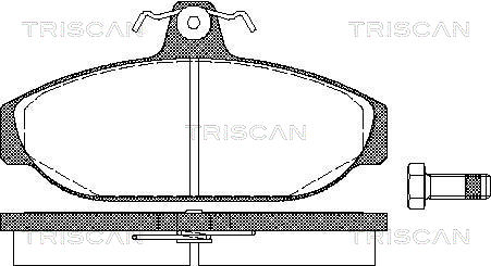 Комплект тормозных колодок, дисковый тормоз   8110 27150   TRISCAN