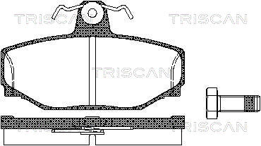 Комплект тормозных колодок, дисковый тормоз   8110 27919   TRISCAN