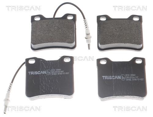 Комплект гальмівних накладок, дискове гальмо   8110 28941   TRISCAN