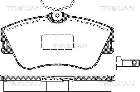 Комплект тормозных колодок, дисковый тормоз   8110 29001   TRISCAN