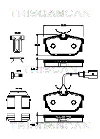Комплект тормозных колодок, дисковый тормоз   8110 29062   TRISCAN