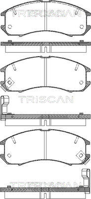 Комплект тормозных колодок, дисковый тормоз   8110 50881   TRISCAN