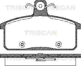 Комплект тормозных колодок, дисковый тормоз   8110 69012   TRISCAN