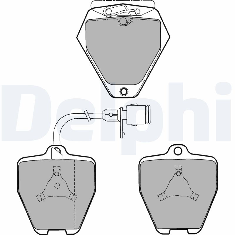 Комплект тормозных колодок, дисковый тормоз   LP1024   DELPHI