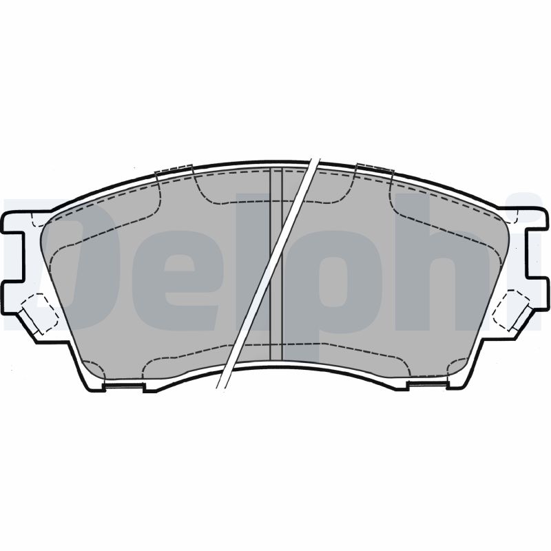 Комплект тормозных колодок, дисковый тормоз   LP1063   DELPHI