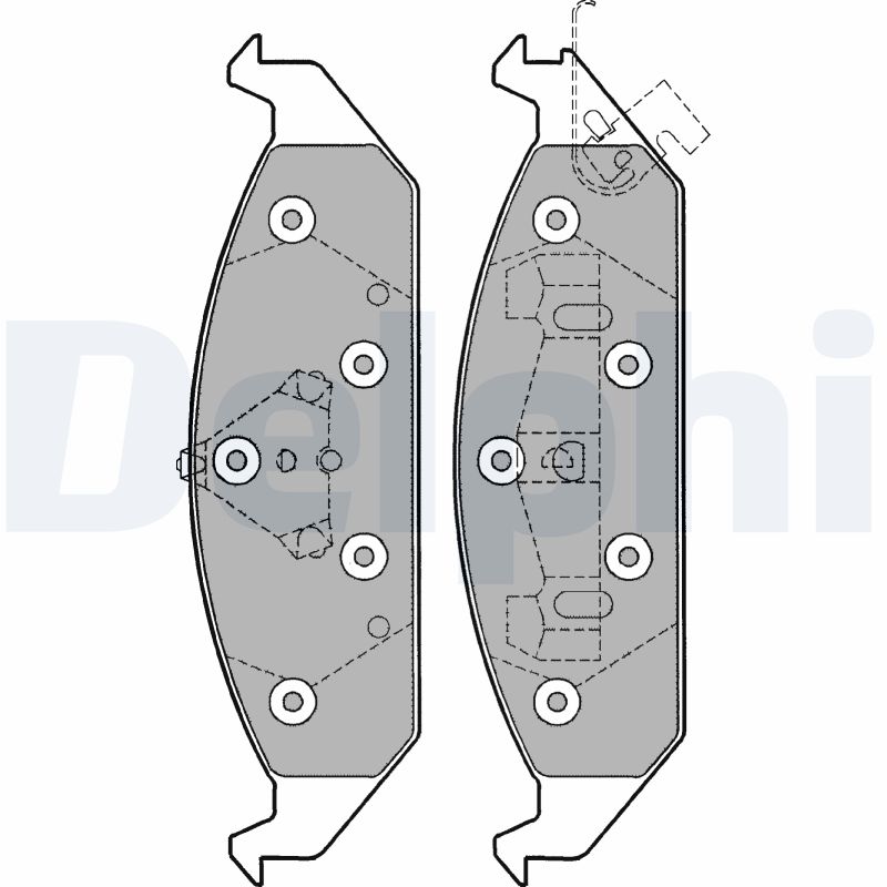 Комплект тормозных колодок, дисковый тормоз   LP1161   DELPHI