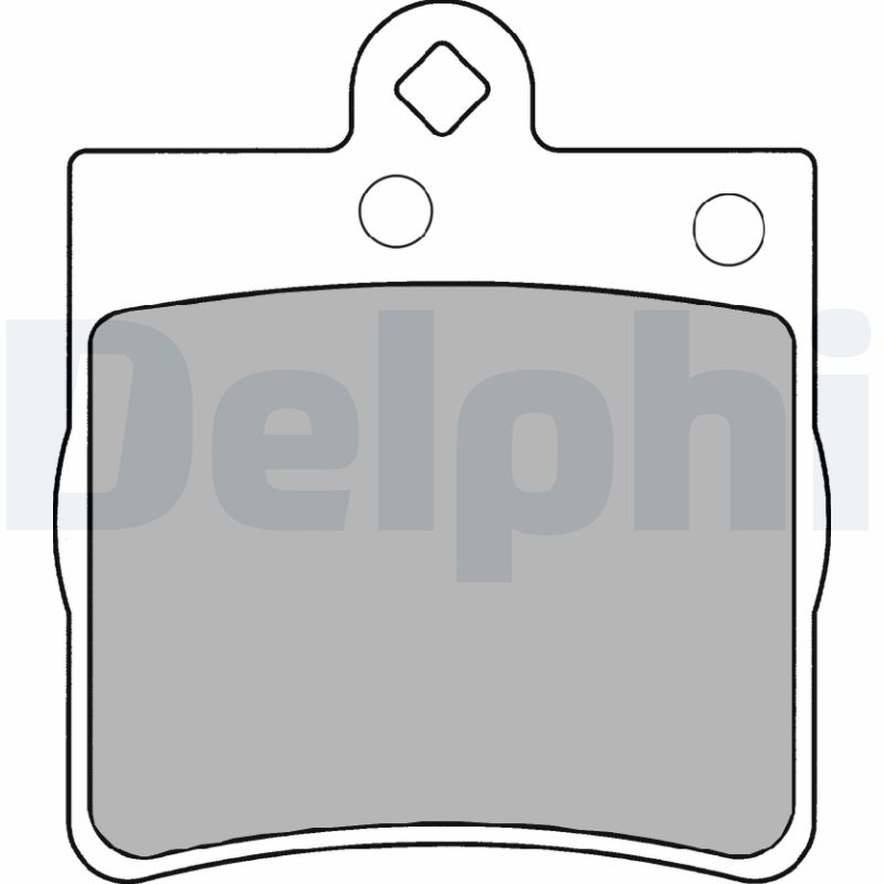 Комплект гальмівних накладок, дискове гальмо   LP1403   DELPHI