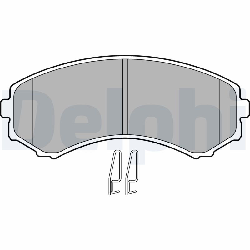 Комплект тормозных колодок, дисковый тормоз   LP1462   DELPHI