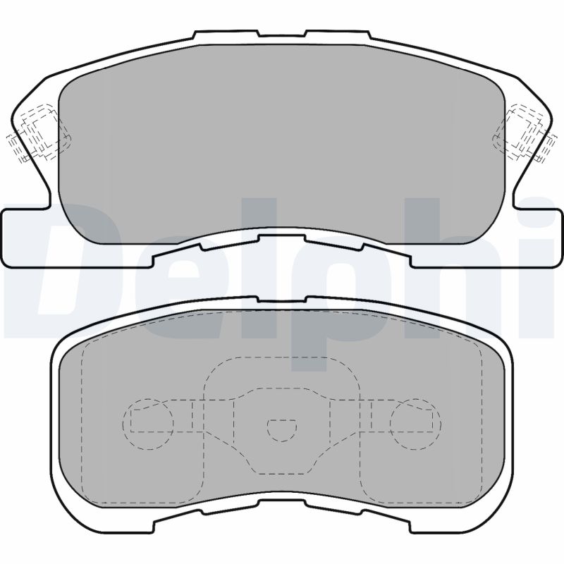 Комплект гальмівних накладок, дискове гальмо   LP1551   DELPHI