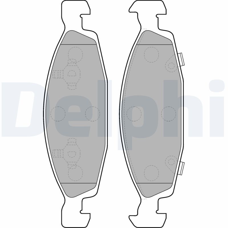 Комплект тормозных колодок, дисковый тормоз   LP1557   DELPHI