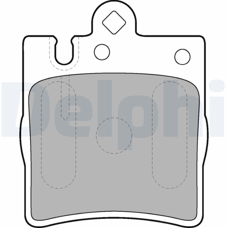 Комплект гальмівних накладок, дискове гальмо   LP1618   DELPHI