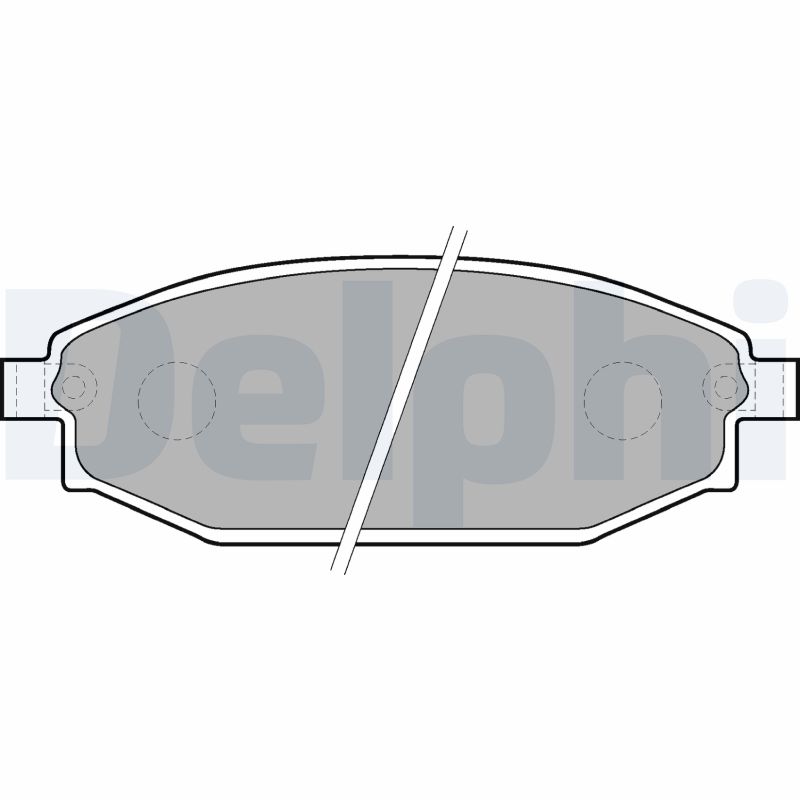 Комплект тормозных колодок, дисковый тормоз   LP1665   DELPHI