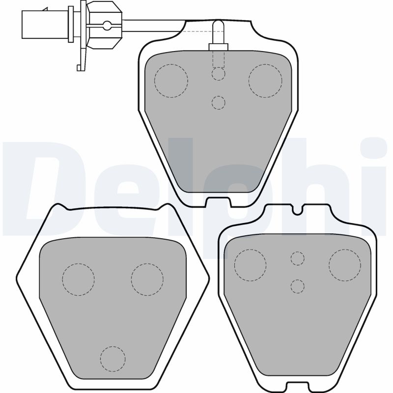 Комплект тормозных колодок, дисковый тормоз   LP1703   DELPHI