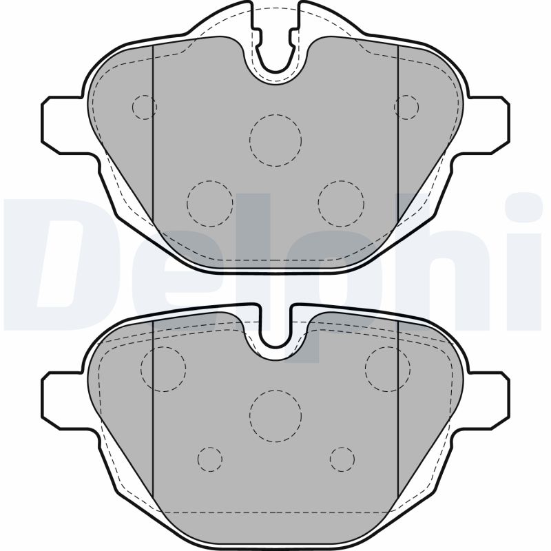 Комплект тормозных колодок, дисковый тормоз   LP2162   DELPHI