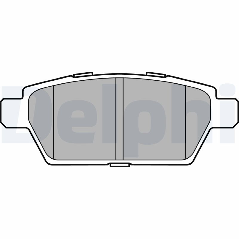 Комплект тормозных колодок, дисковый тормоз   LP2493   DELPHI