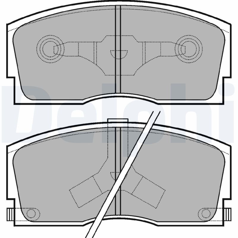 Комплект тормозных колодок, дисковый тормоз   LP626   DELPHI
