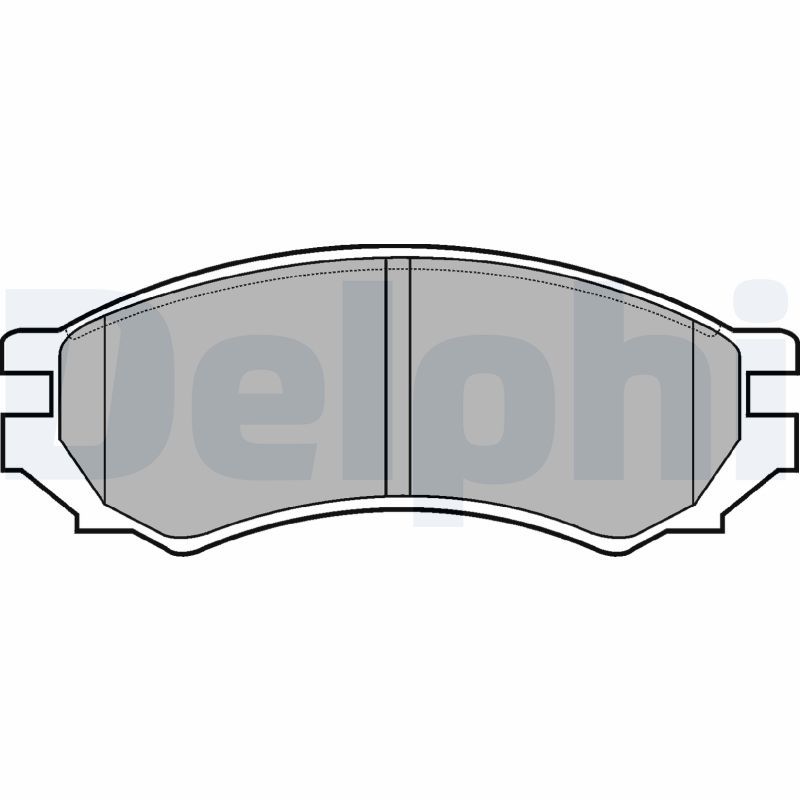 Комплект тормозных колодок, дисковый тормоз   LP670   DELPHI