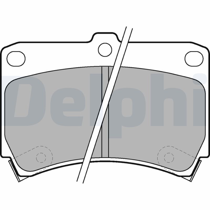 Комплект тормозных колодок, дисковый тормоз   LP743   DELPHI