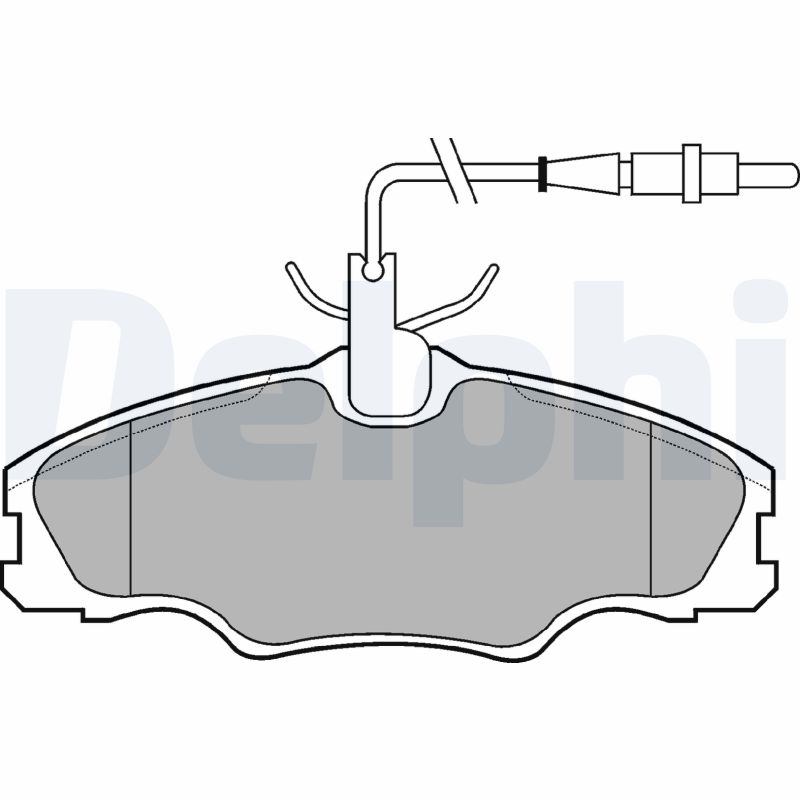 Комплект тормозных колодок, дисковый тормоз   LP985   DELPHI