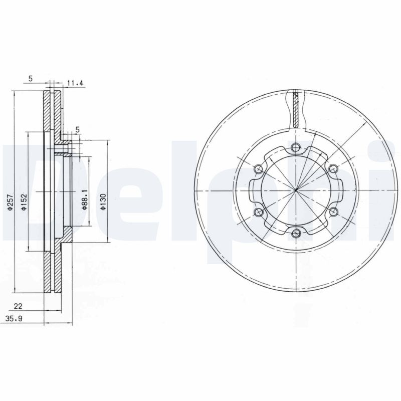 Тормозной диск   BG2524   DELPHI