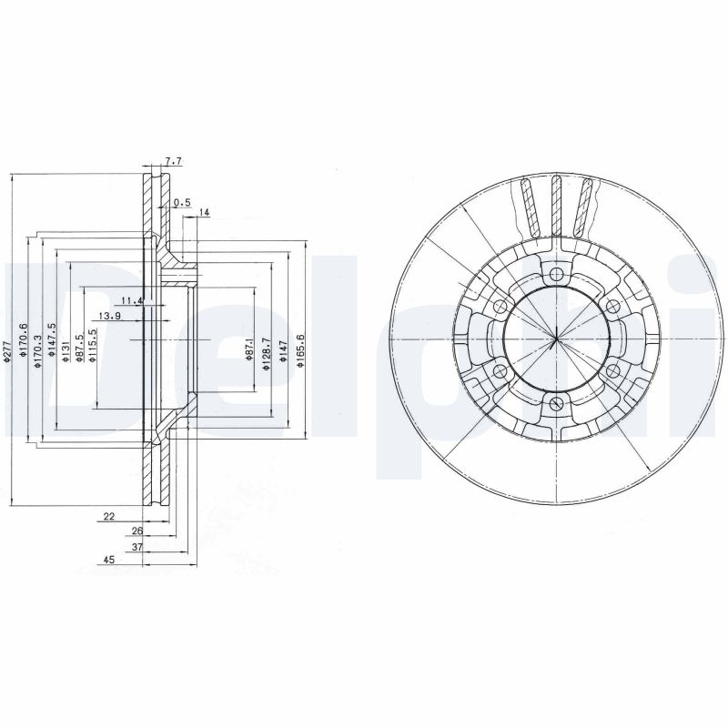 Тормозной диск   BG2561   DELPHI