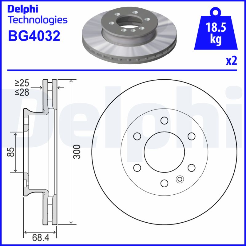 Тормозной диск   BG4032   DELPHI