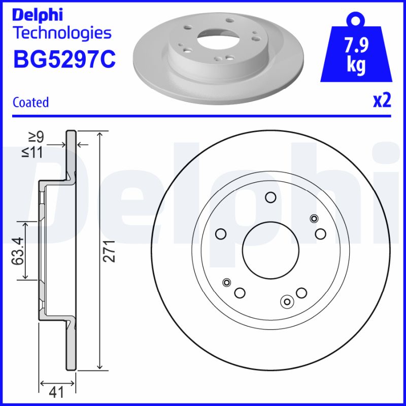 Тормозной диск   BG5297C   DELPHI