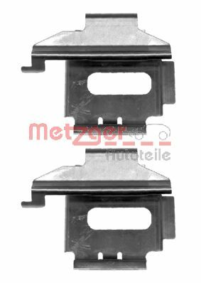 Комплектующие, колодки дискового тормоза   109-1282   METZGER