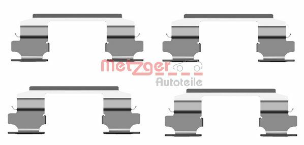 Комплектующие, колодки дискового тормоза   109-1686   METZGER